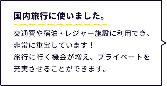 国内旅行に使いました。