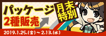 月末特別 パッケージ2種販売